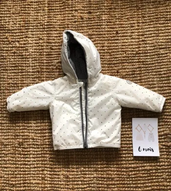 Manteau mi-saison à capuche Petit Bateau 6 mois