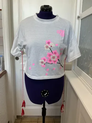 T shirt motifs Fleuris japonais XL