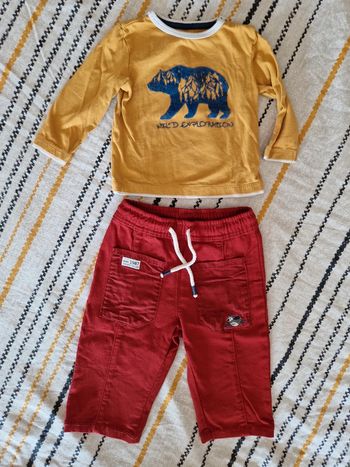 Pantalon bordeaux sergent major neuf jamais porté 12m