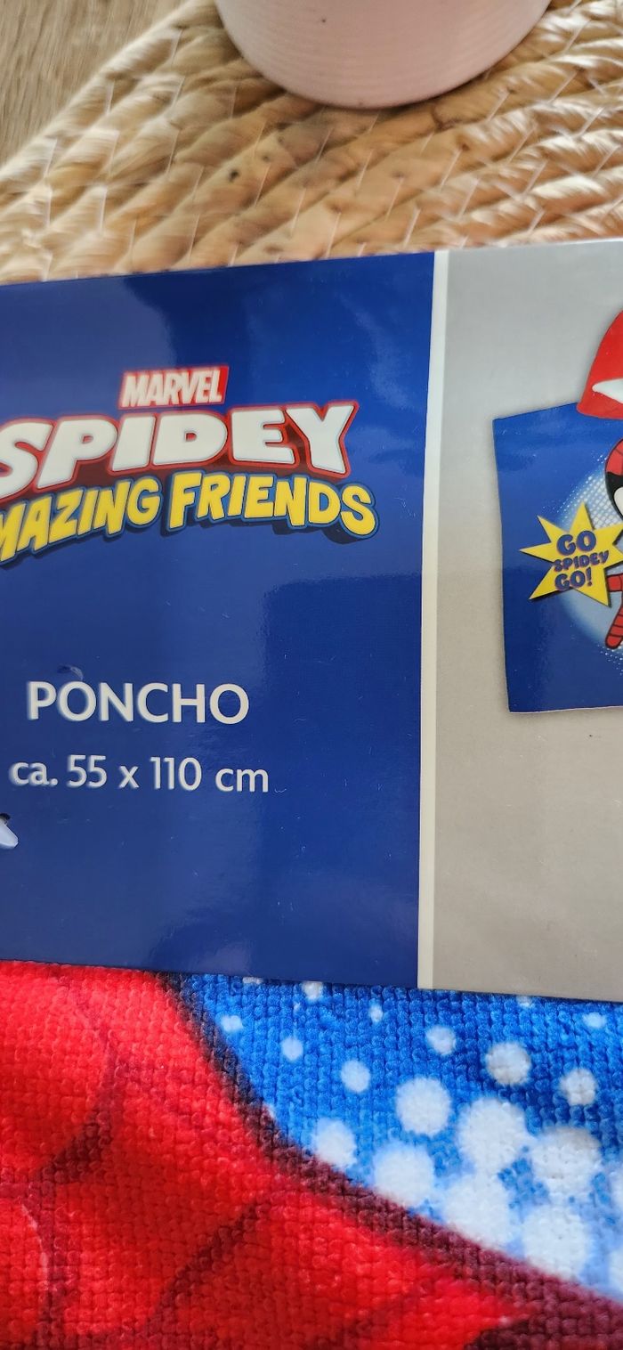 Poncho Garçon Spider-Man Marvel Bleu Neuf - photo numéro 4