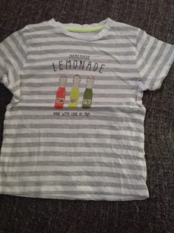 Tee-shirt Bout'chou gris et blanc - 24 mois