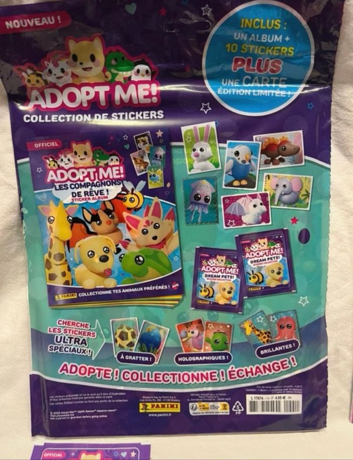 Kit panini stickers Adopt ME Neuf scellés - photo numéro 10