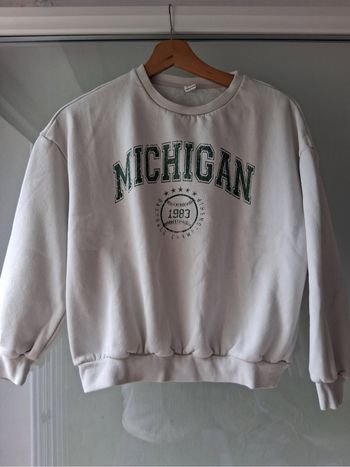 Sweat blanc logo
