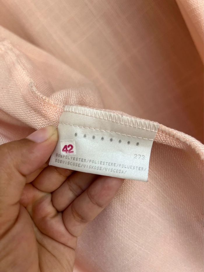 Blazer Weill Vintage Broderie Rose poudrée Bouton doré Taille 42 - photo numéro 6