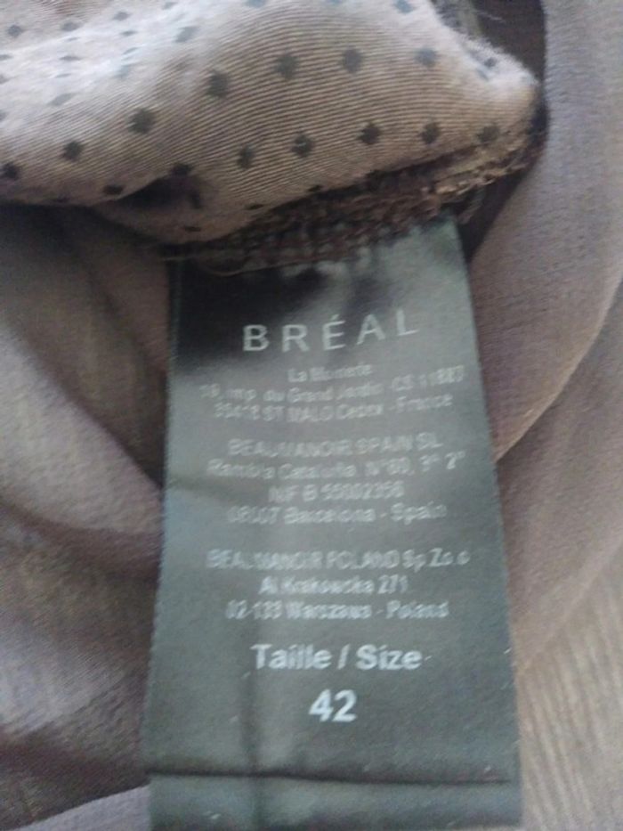 Blouse breal manches 3quart marron taille 42 - photo numéro 5