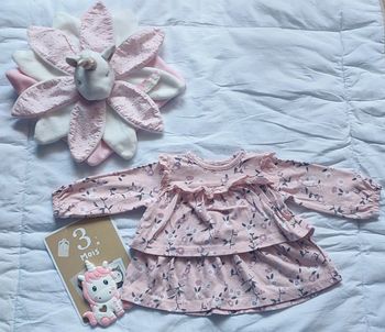 T-shirt manches longues bébé fille 3 mois