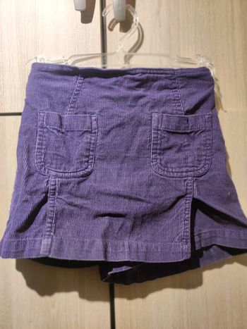 Jupe short velours violet Verbaudet 5 ans