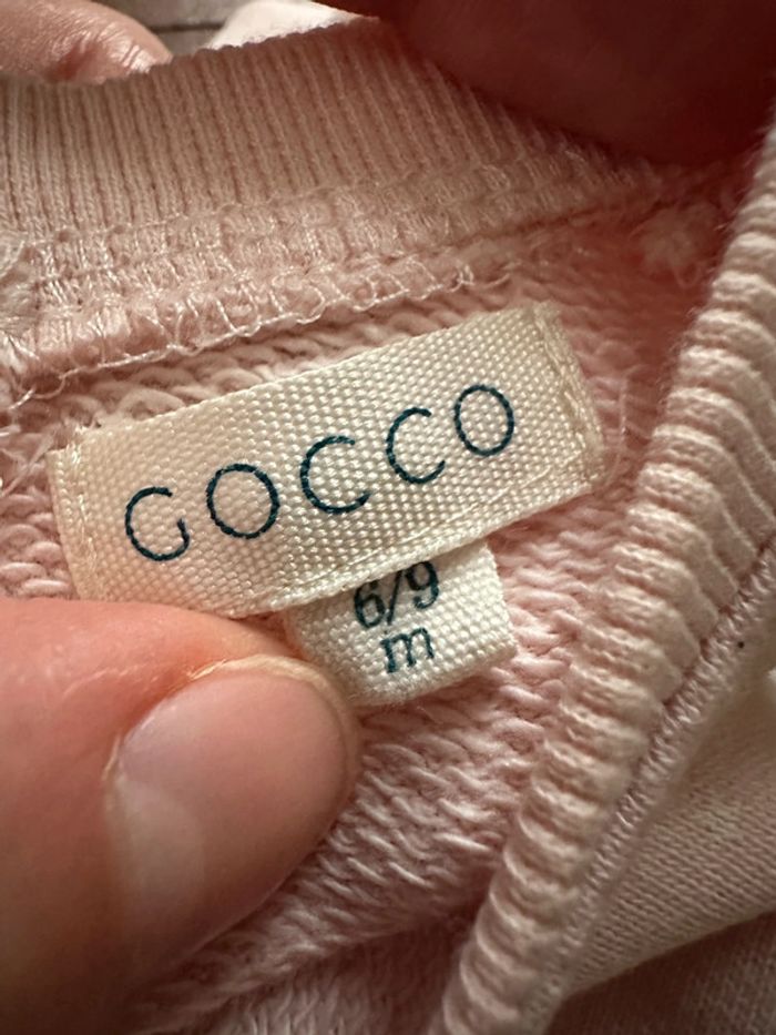 Pull Gocco rose pâle étoiles 6/9 mois - photo numéro 3