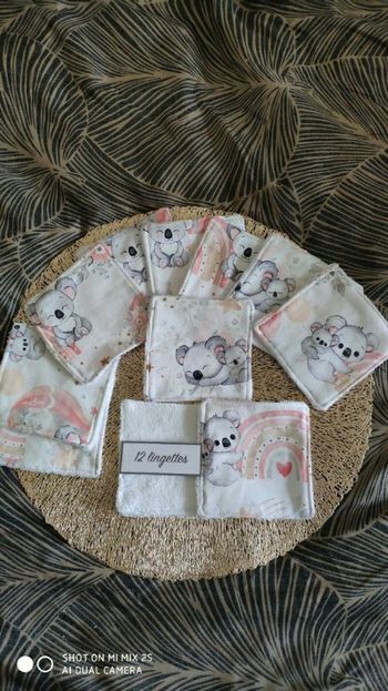 12 lingettes lavables neuf
