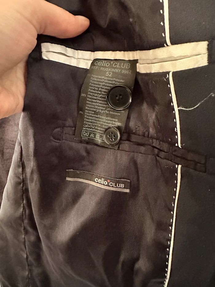 Très jolie veste de costume blazer homme bleu marine celio t52 - photo numéro 4