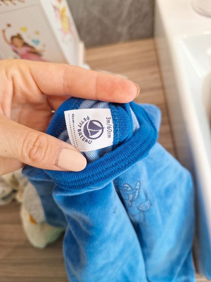 Pyjama 1 pièce bébé garçon petit bateau 3 mois - photo numéro 2