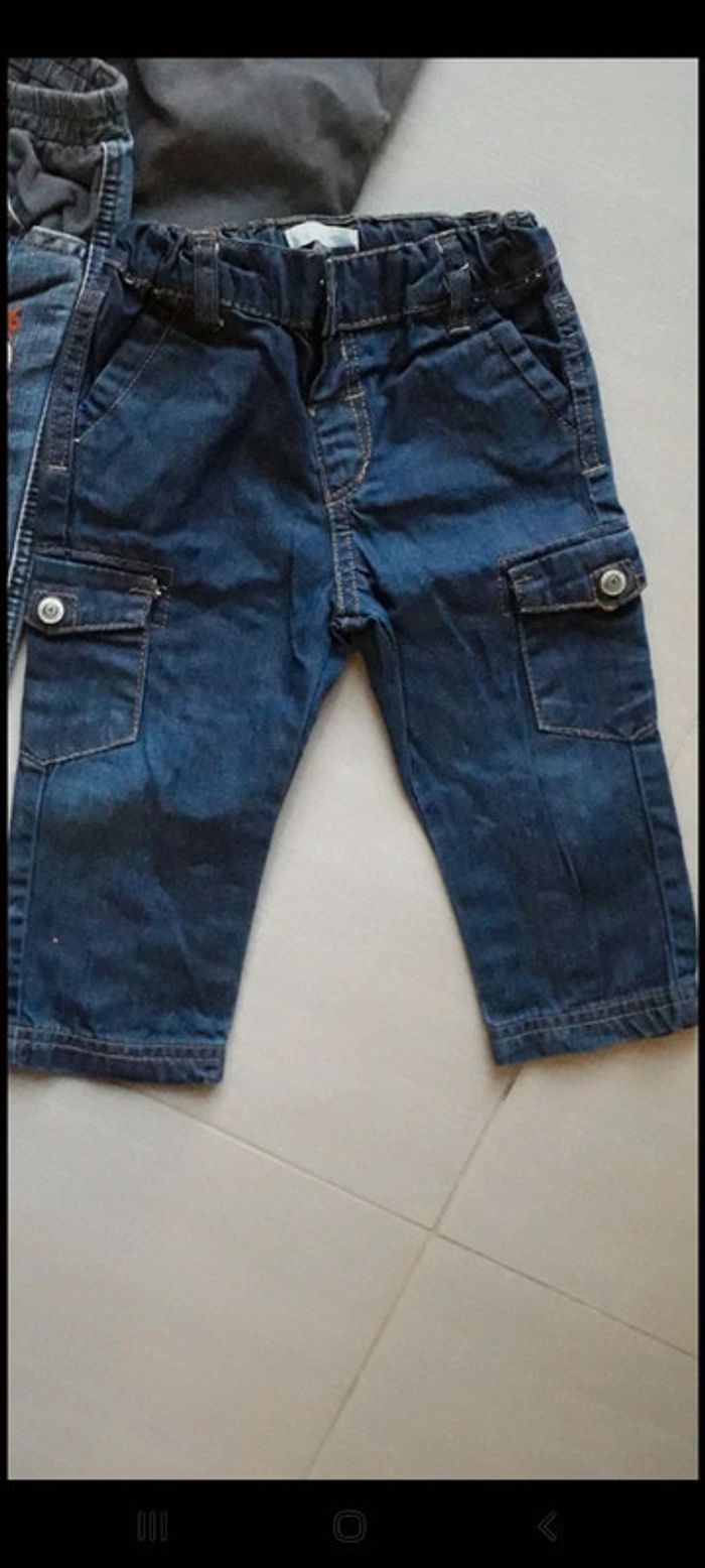Lot de 5 pantalons jeans 12 mois - photo numéro 4