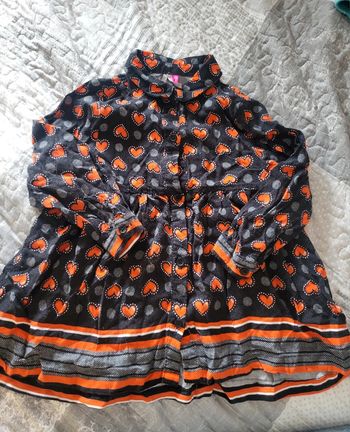 Chemise longue à cœurs 3 ans