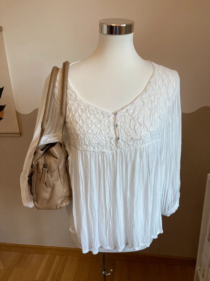 Sac vintage y2k beige synthétique neuf [ref 2506SBe93] - photo numéro 7