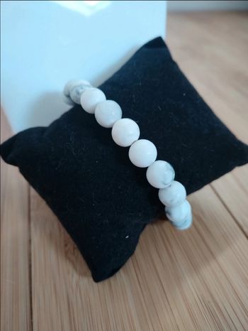 Bracelet pierre énergétique marbre blanc
