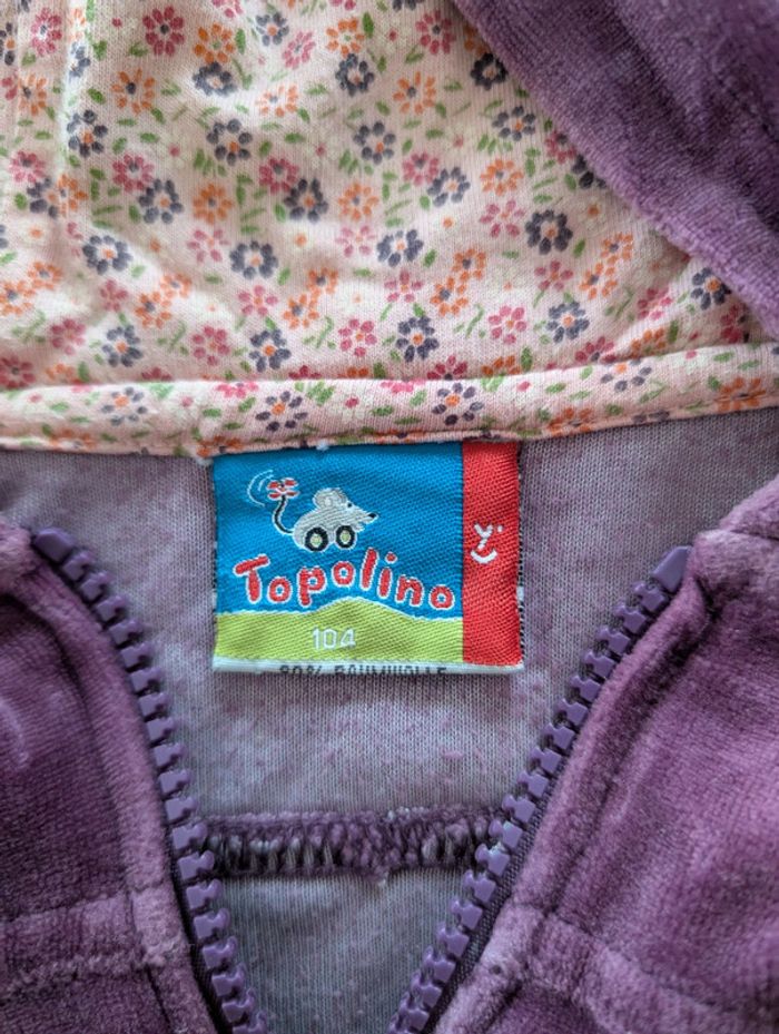 Veste velours mauve 4 ans motifs licorne - photo numéro 4