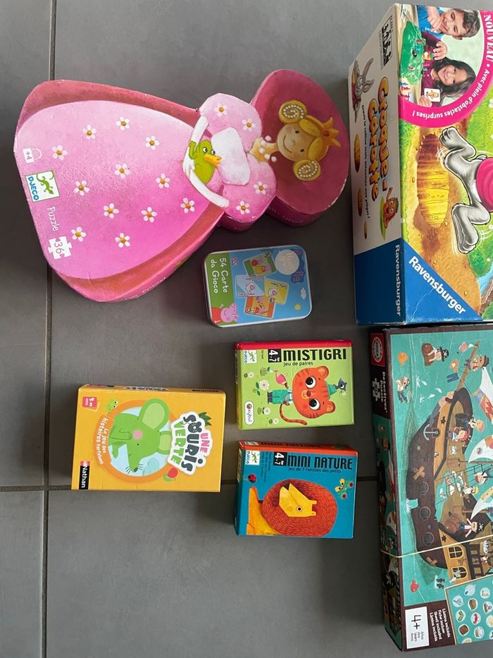 Lot 2: lot de 7 jeux jouet Djeco Nathan Ravensburger Puzzle cartes - photo numéro 4