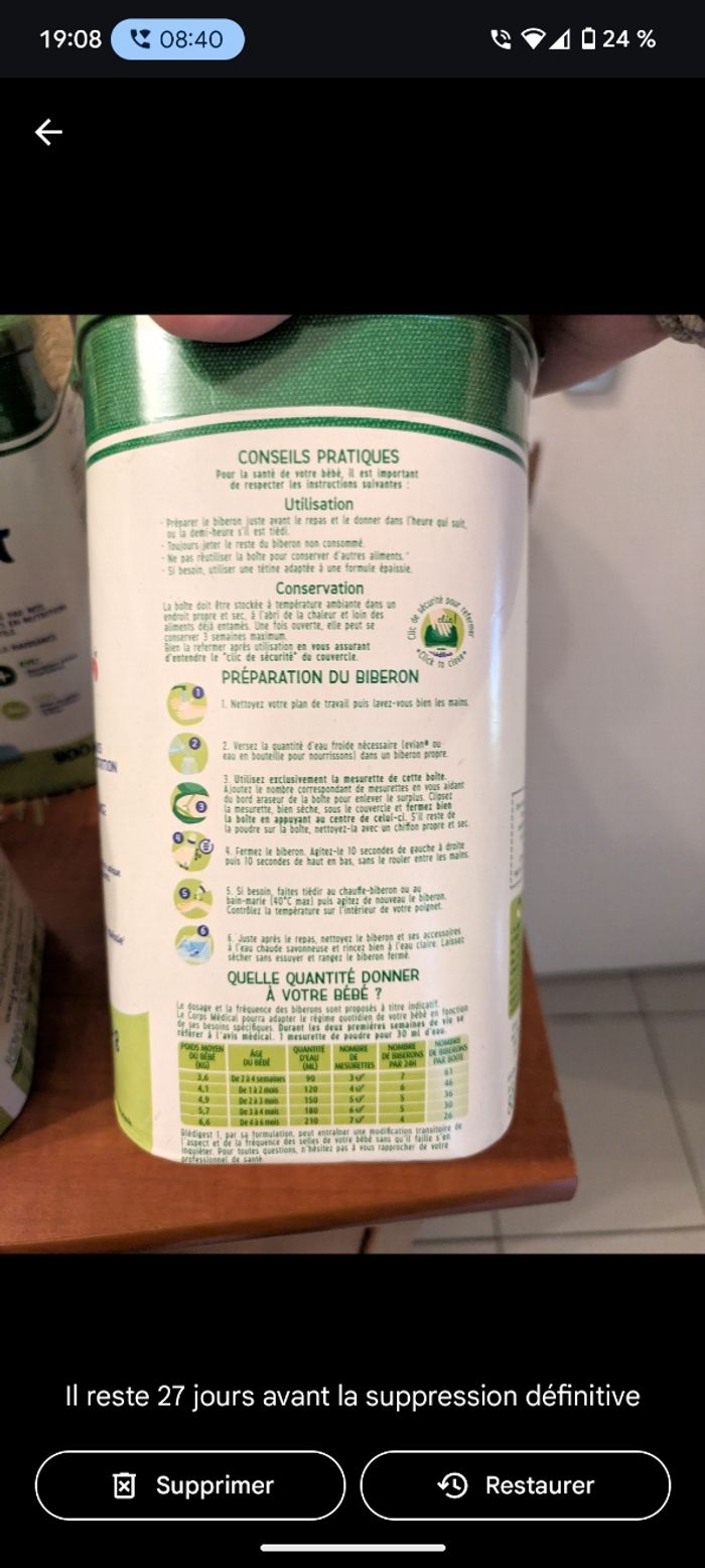 Bledigest lait épaissi  1er âge - photo numéro 5