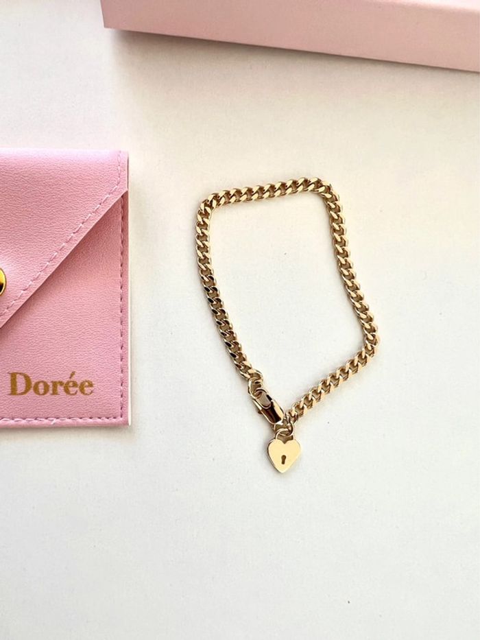 Bracelet doré avec cœur Maison dorée - photo numéro 3
