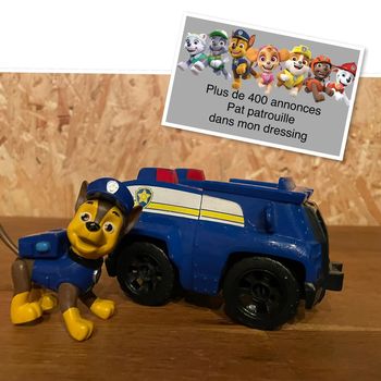 Jouet figurine Chase avec son Véhicule de la Pat Patrouille