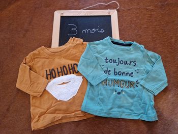 Lot de 2 t-shirts manches longues