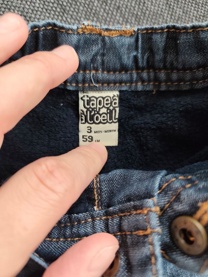 Jean molletonné garçon bébé - photo numéro 3