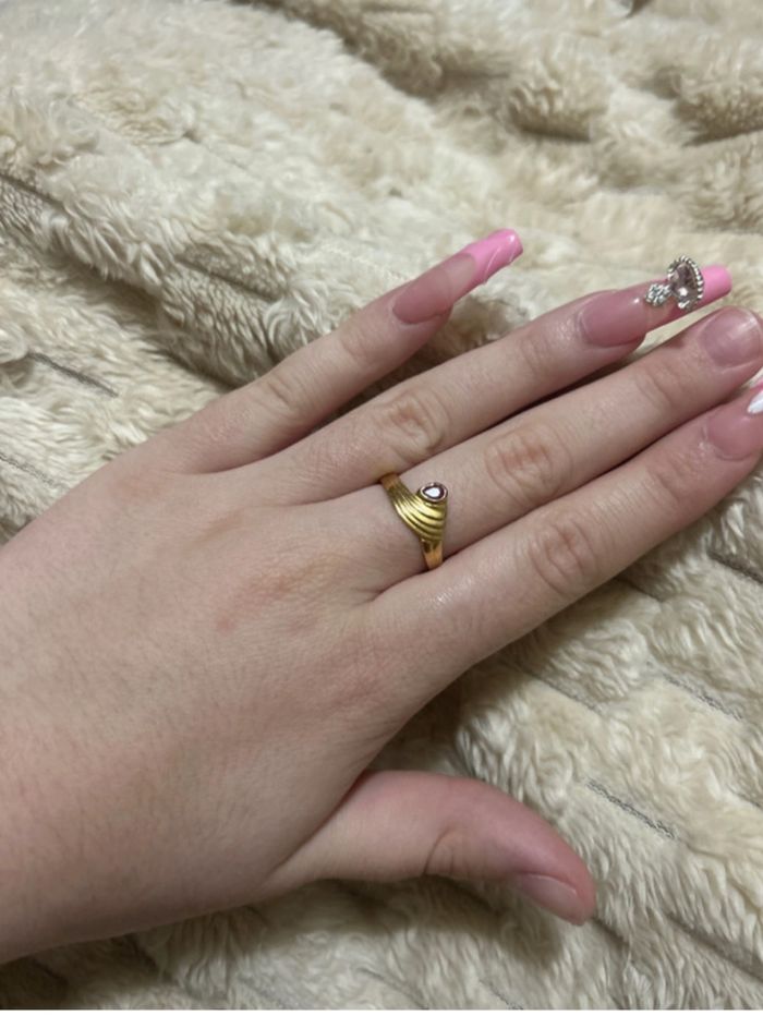 Bague en plaque or
