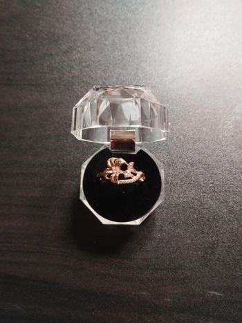 Bague vintage fleur avec coffret cadeau