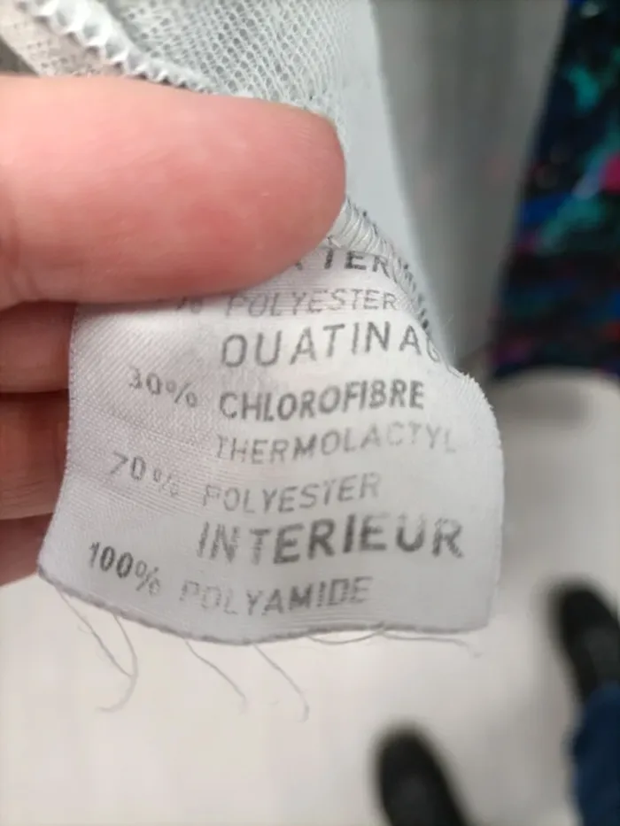 Veste Matelassée Longue - Damart - motifs fleurs bleu, turquoise et rose fushia - photo numéro 8