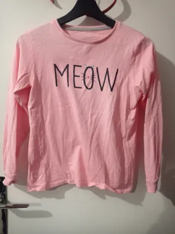 T-shirt manche longue rose
