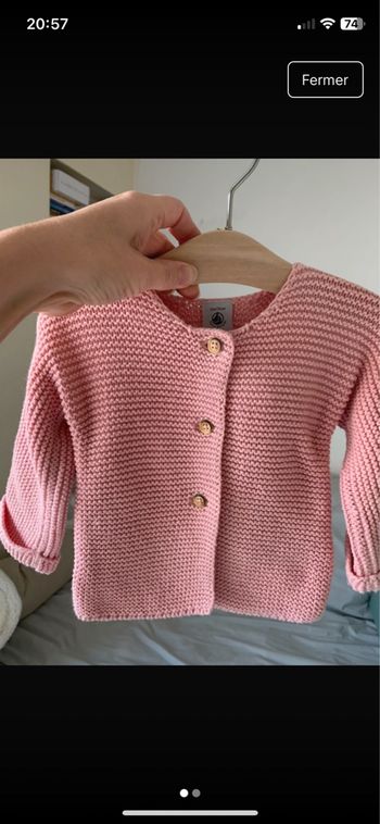 Cardigan Laine / Coton - Fille 12 mois