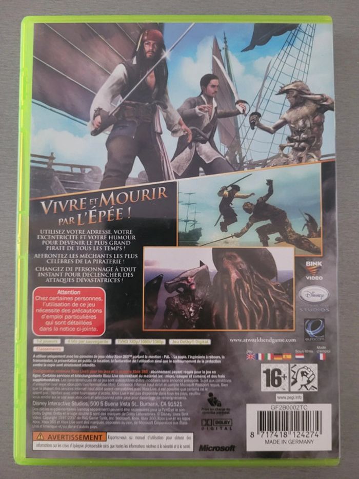 Jeux vidéo xbox 360 pirates des caraïbes jusqu'au bout du monde - photo numéro 2