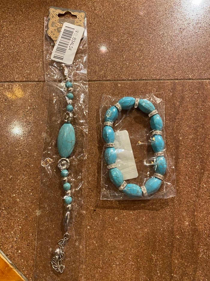 Parure de bijoux turquoise neuve - photo numéro 1
