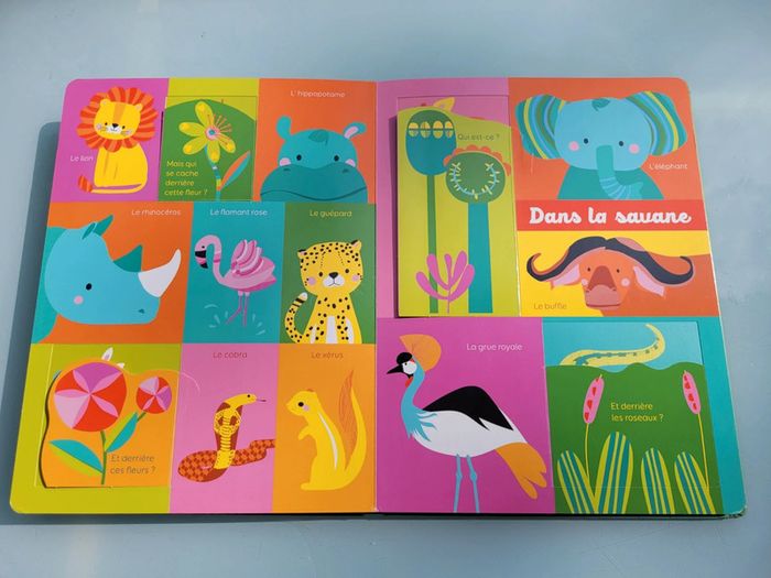 Grand livre à flaps 🦍 Mon Bel Imagier 🦜 Les animaux 🐆 73 - photo numéro 8