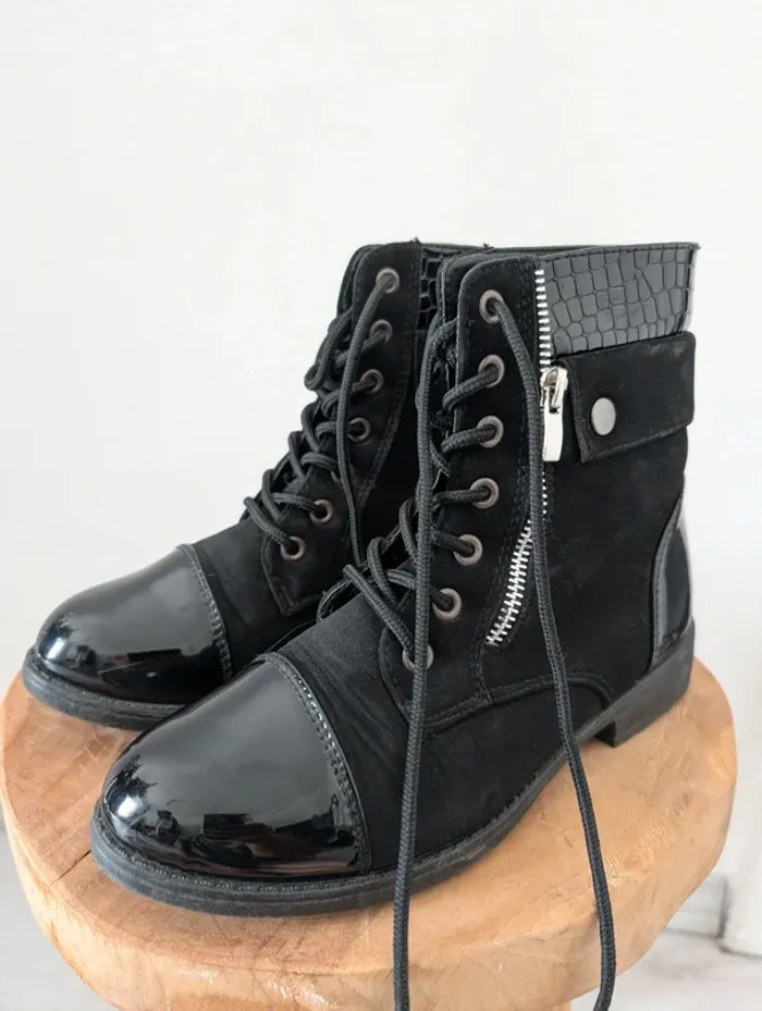 Bottines bi-matière pointure 37 - photo numéro 5