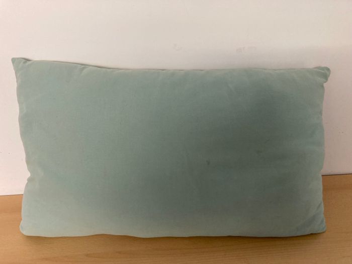 grand coussin bleu/vert