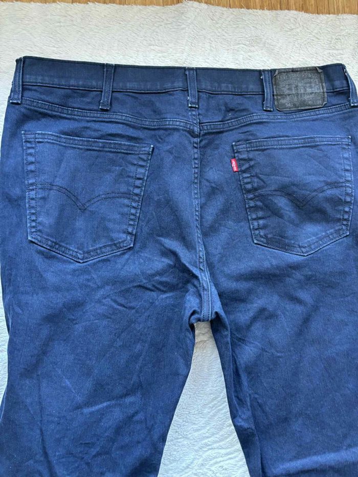 Jean Levi’s homme 541 Athletic taper regular straight droit W39 L34 48/50 XL/2XL enduit bleu marine - photo numéro 15
