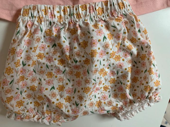 Ensemble été tunique bloomer sucre d’orge 3 mois tbe - photo numéro 2