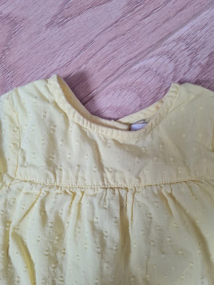 Robe jaune 12 mois doublé coton - photo numéro 2