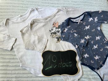 Lot de 3 bodys manches longues 12 mois