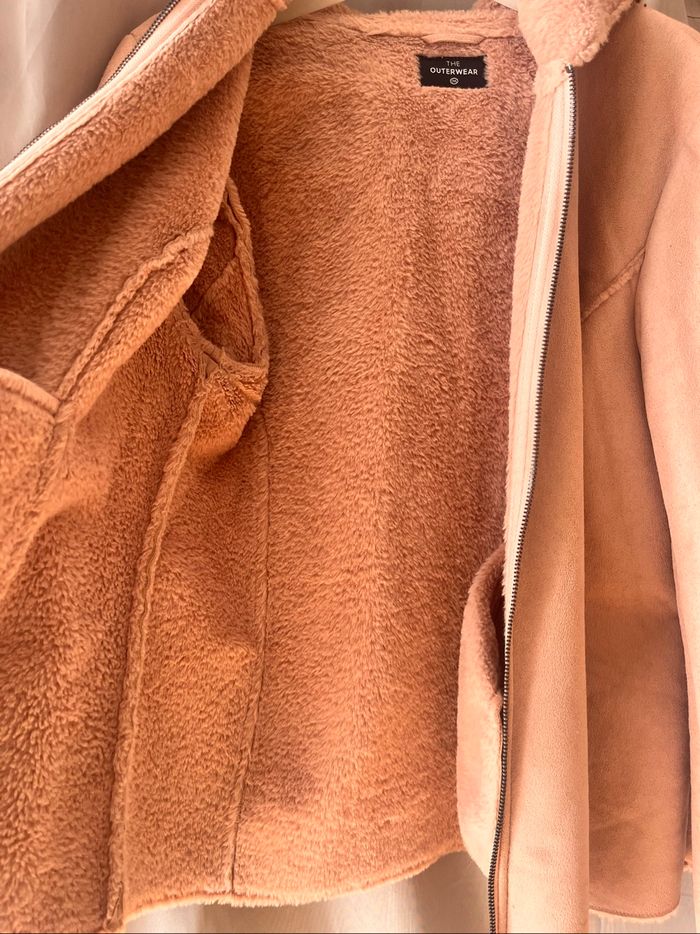 Manteau à capuche rose poudré - photo numéro 2