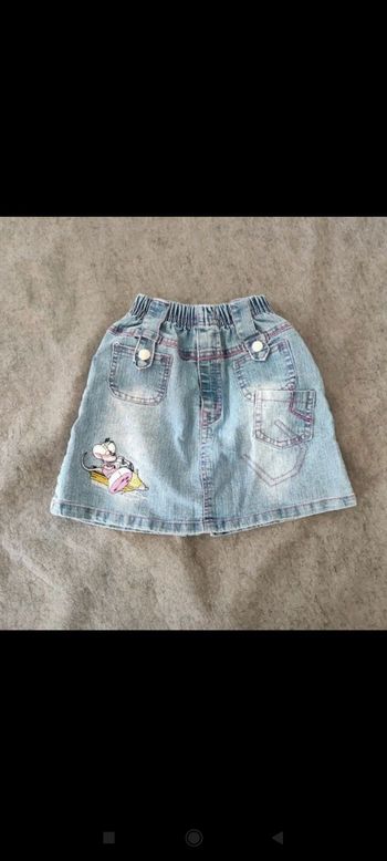 Jupe en jeans dessin Diddl enfant taille 4 ans Neuf sans étiquette