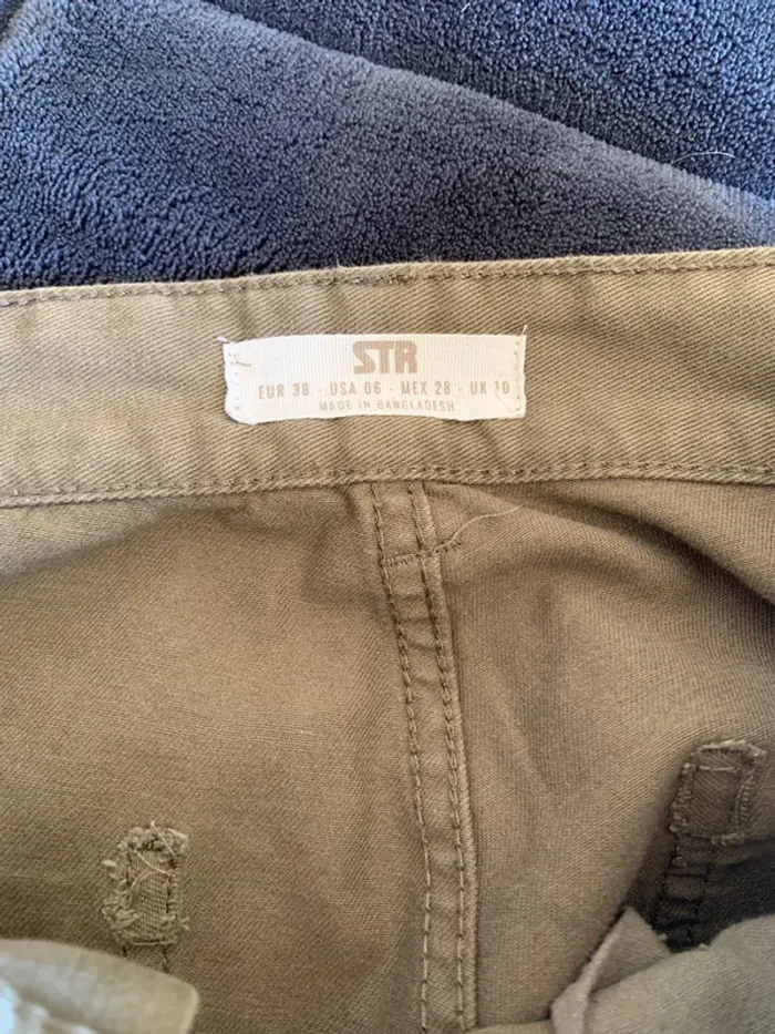 Pantalon/Jeans cargo kaki - photo numéro 3