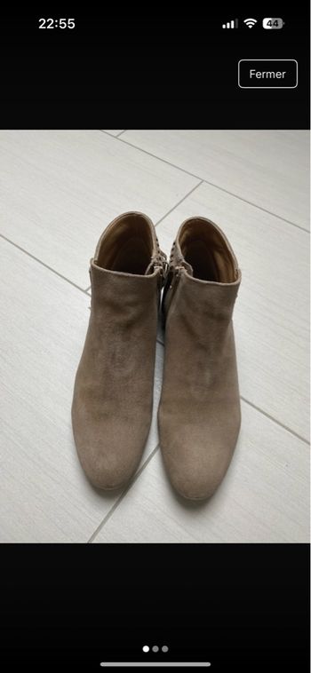 Bottines à frange en daim femme Miglio