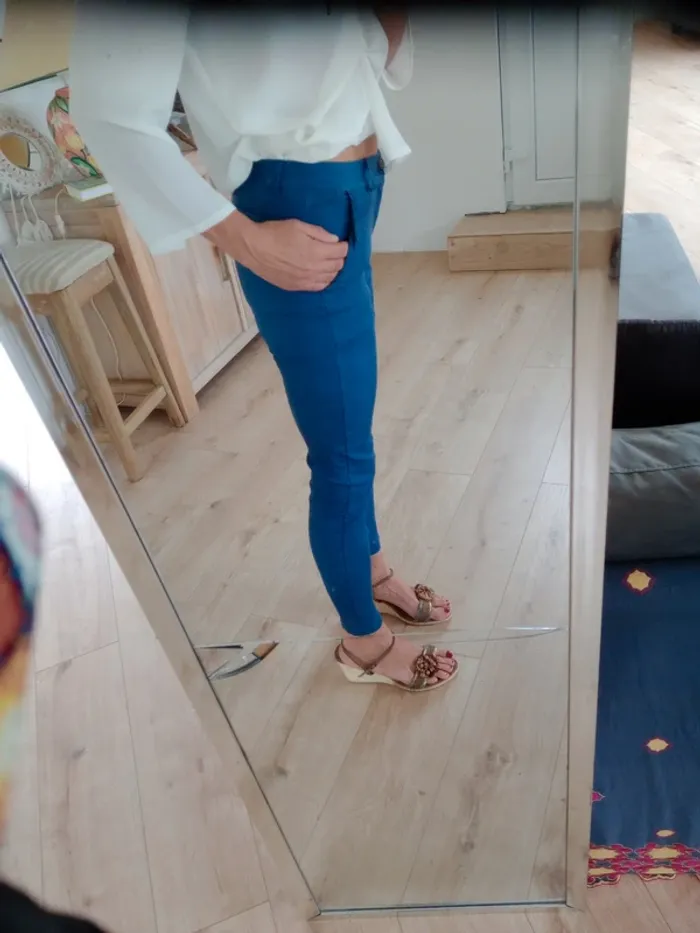 Pantalon femme S stretch bleu  c87 - photo numéro 6