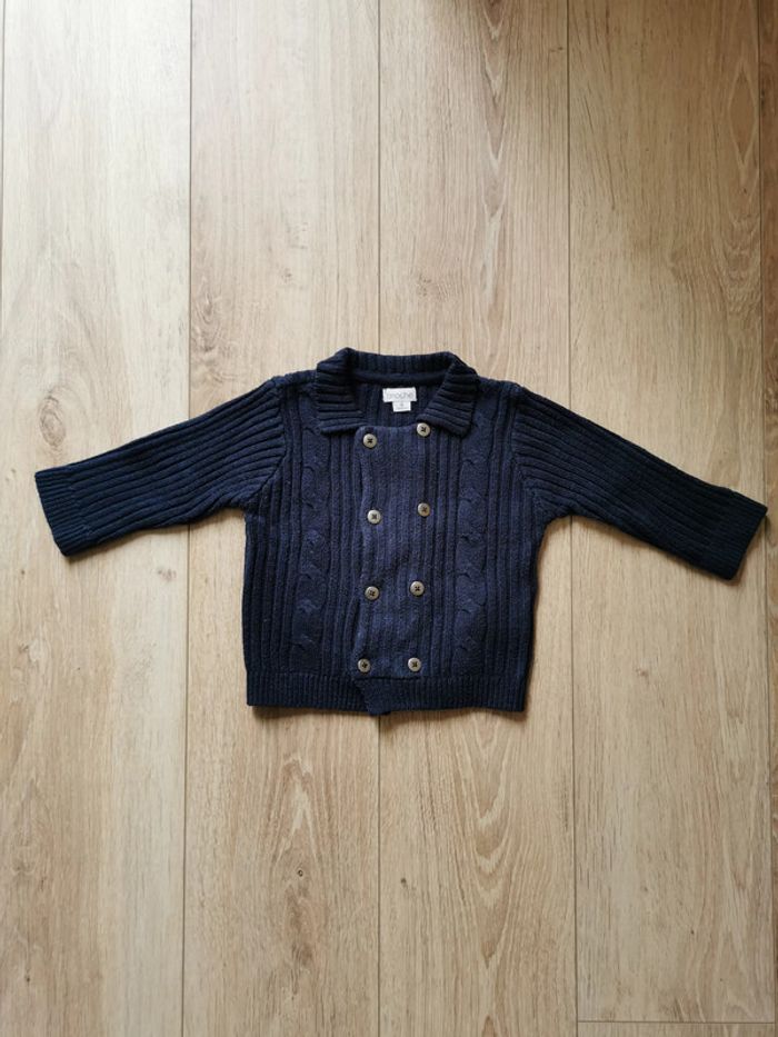 Gilet marine Brioche 6 mois - photo numéro 2
