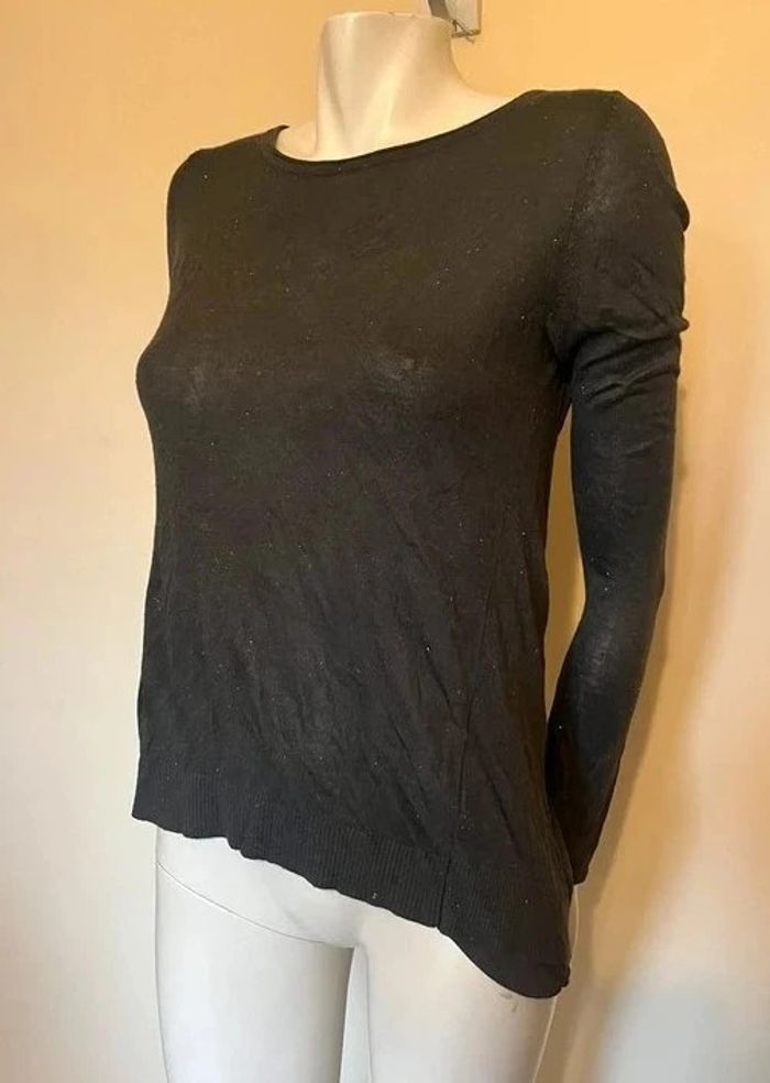 ⭐ Pull léger gris foncé pailleté Camaïeu Taille M ⭐ - photo numéro 2