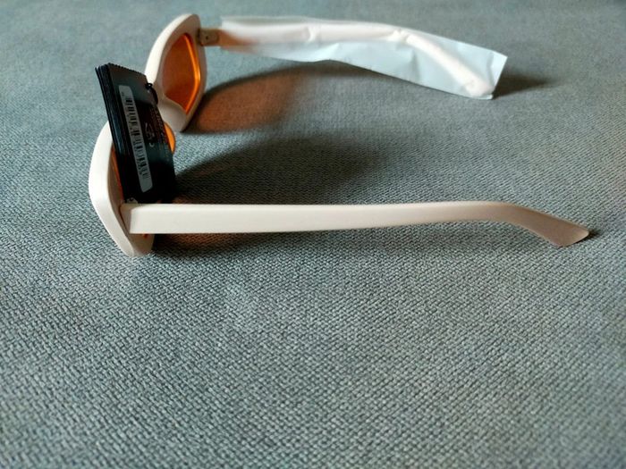 Lunettes de soleil femme beige – verres orange UV400 – style rétro - photo numéro 5