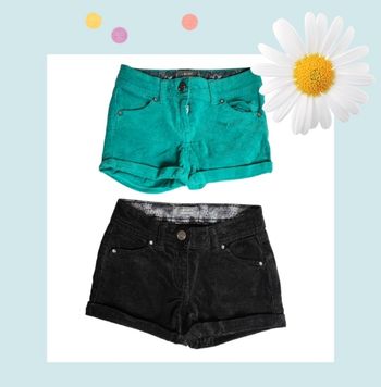 🌸 2 shorts en velours - Noir et Vert - Orchestra - 4 ans 🌸