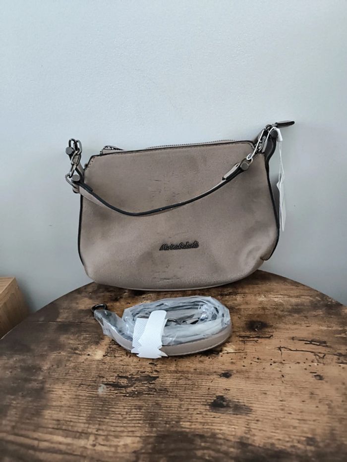 Sac Marina Galanti – Suédine et simili cuir beige  neuf